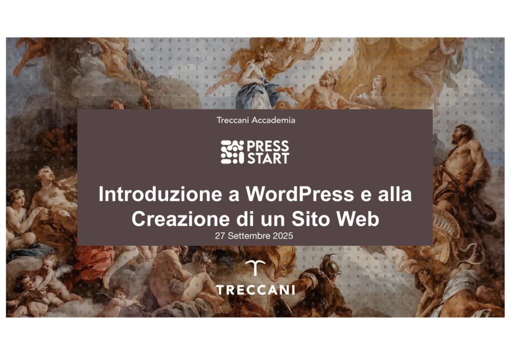 Corso WordPress per Treccani